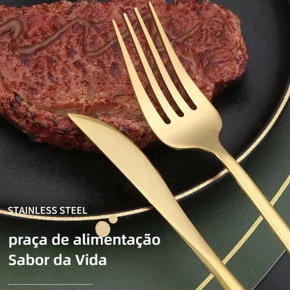 Belifoul™ – Jogo de Talheres Premium Aço 416 - Mōva Decor