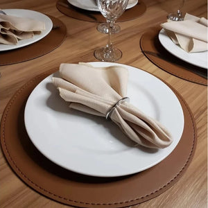 Jogo Americano Courino Dupla Face com Suplat Mesa Posta Premium – Mōva Decor