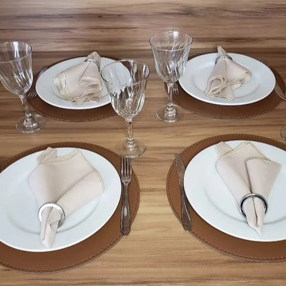 Jogo Americano Courino Dupla Face com Suplat Mesa Posta Premium – Mōva Decor