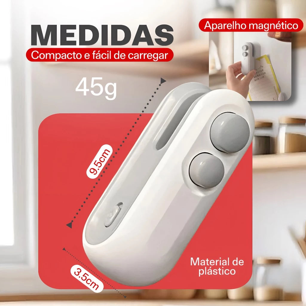 FreshLock Duo™ – Mini Seladora Portátil 2 em 1 USB - COMPRE 1 E LEVE 2