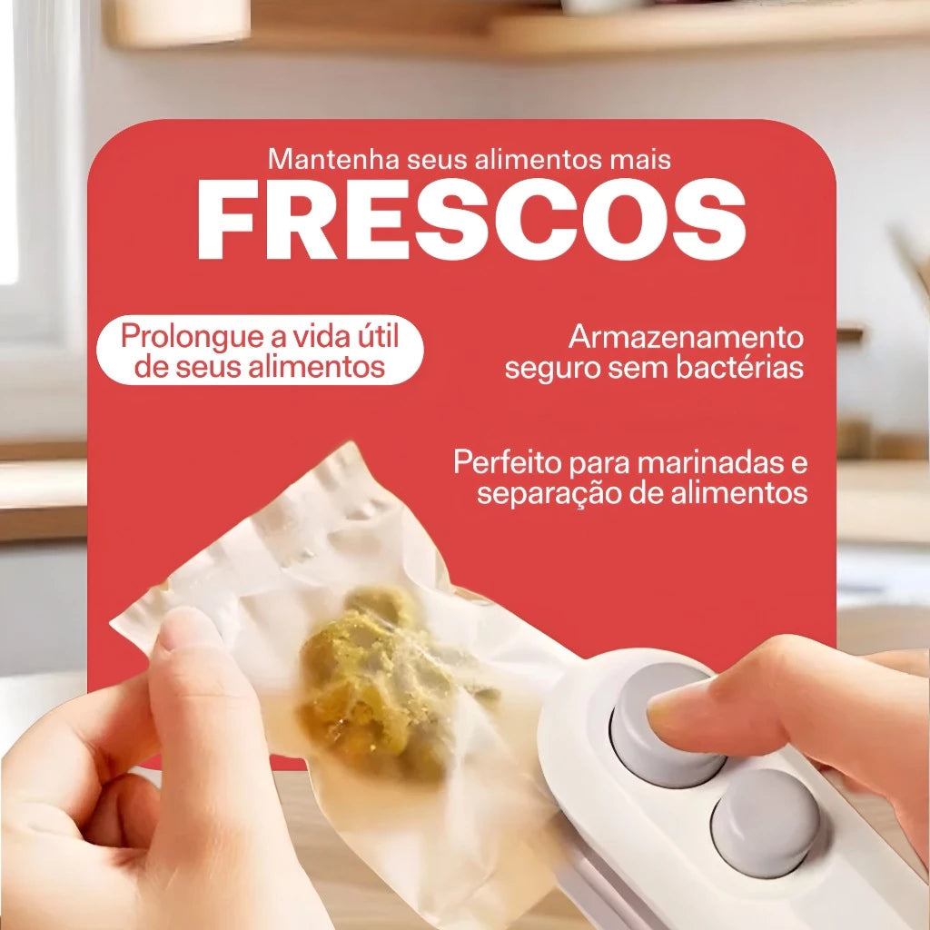 FreshLock Duo™ – Mini Seladora Portátil 2 em 1 USB - COMPRE 1 E LEVE 2
