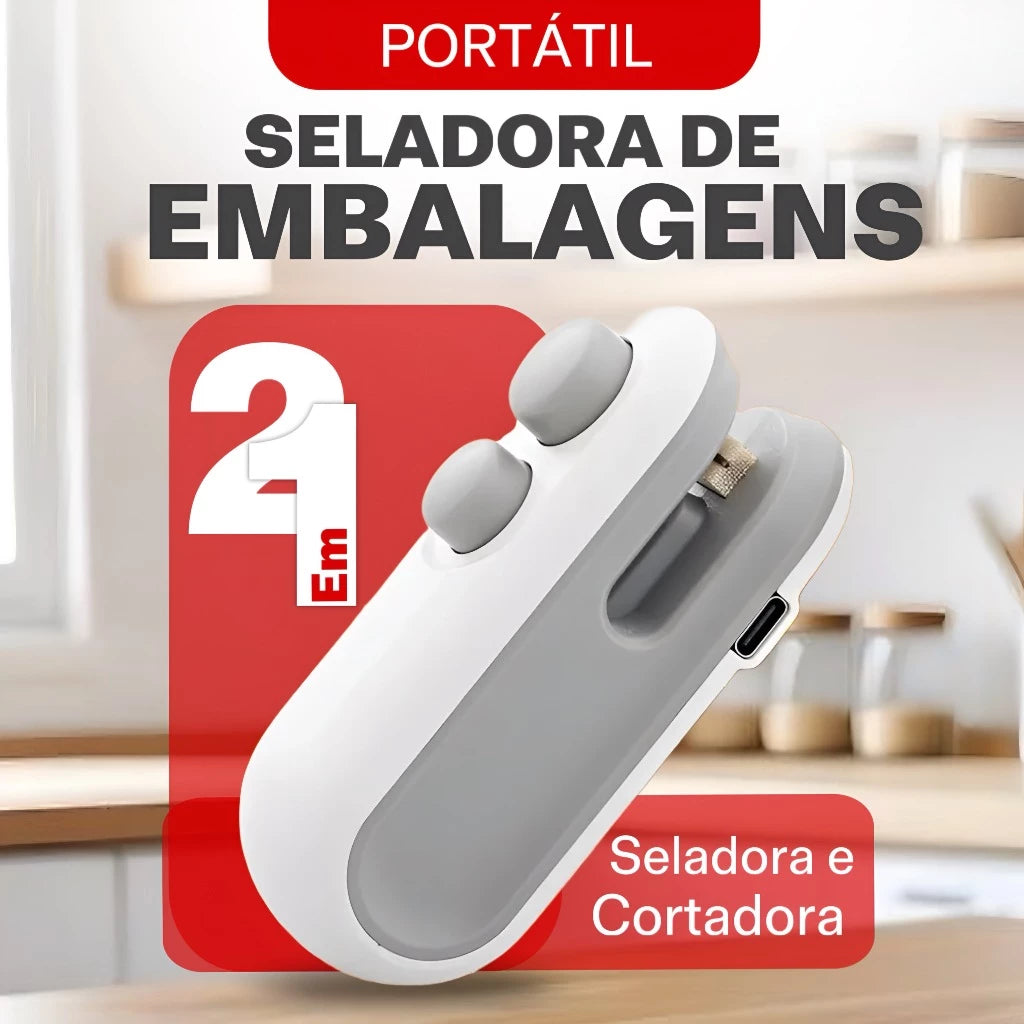 FreshLock Duo™ – Mini Seladora Portátil 2 em 1 USB - COMPRE 1 E LEVE 2