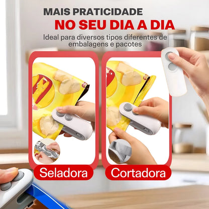 FreshLock Duo™ – Mini Seladora Portátil 2 em 1 USB - COMPRE 1 E LEVE 2