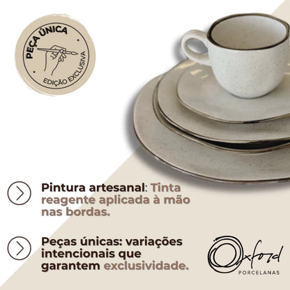 Aparelho de Jantar e Chá Porcelana Ryo Maresia Oxford | Mōva Decor