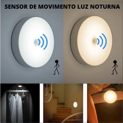 LumiSense™ – Luminária LED Inteligente Sem Fio com Sensor de Presença