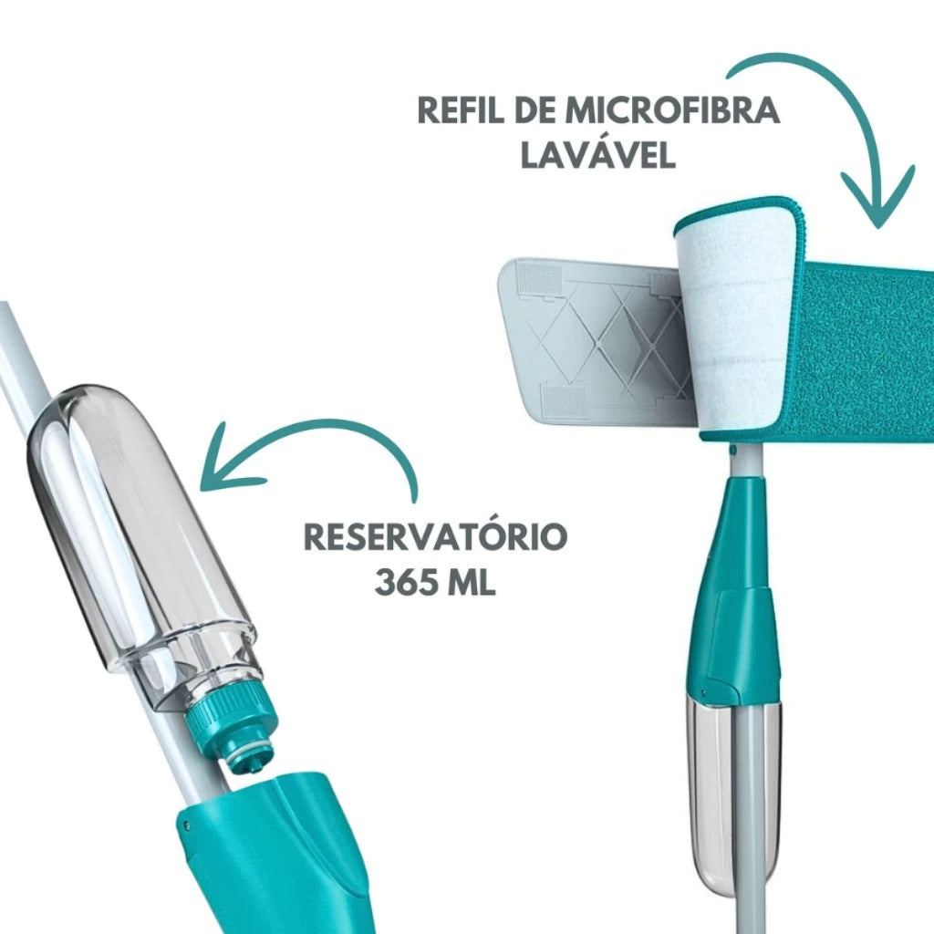 FlexMop™ Spray Mop Rotativo 360° - Mōva Decor