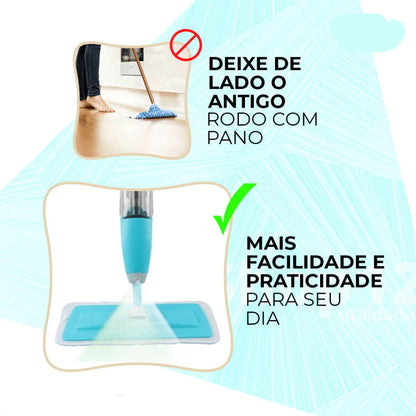 FlexMop™ Spray Mop Rotativo 360° - Mōva Decor