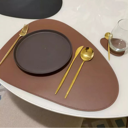 Mesa Nobre Courino – Kit Jogo Americano Premium Decorativo com 6 peças + Porta Copos de BRINDE