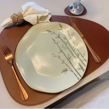 Mesa Nobre Courino – Kit Jogo Americano Premium Decorativo com 6 peças + Porta Copos de BRINDE