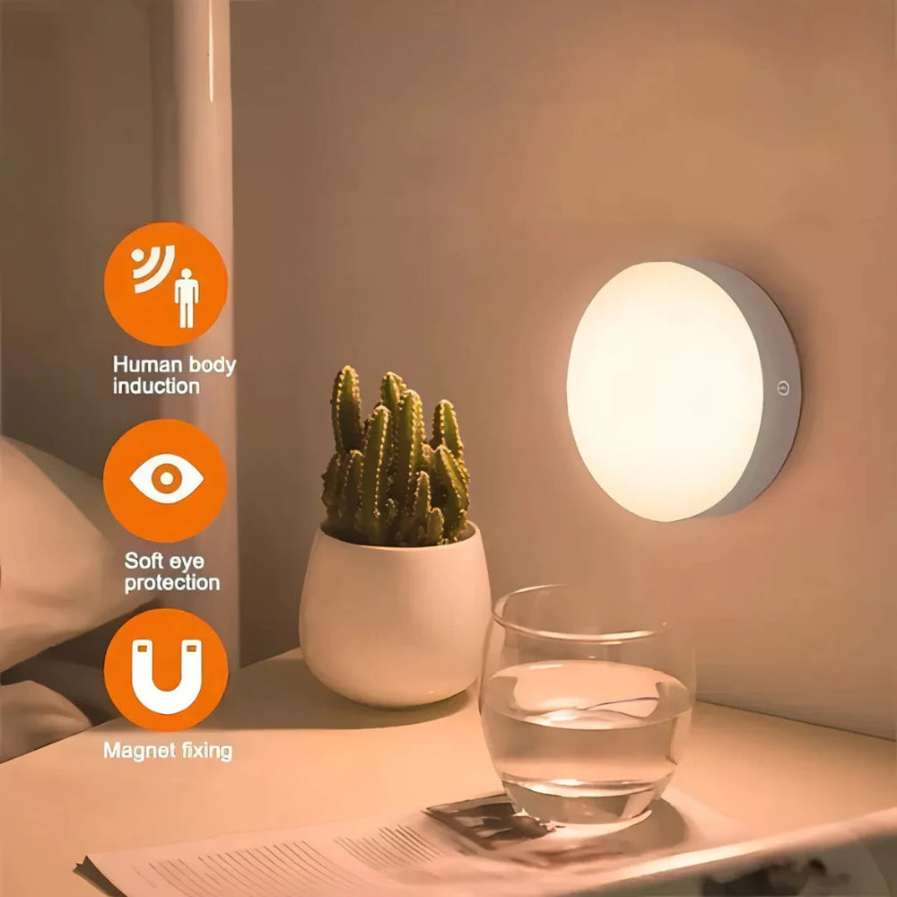 COMPRE 3 e LEVE 6 - LumiSense™ – Luminária LED Inteligente Sem Fio com Sensor de Presença — detalhe do acabamento | Mova