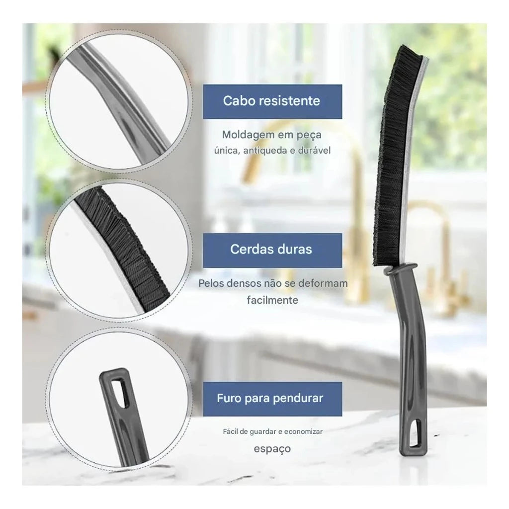 Limpeza Total™ – Escovas para Cantos Difíceis