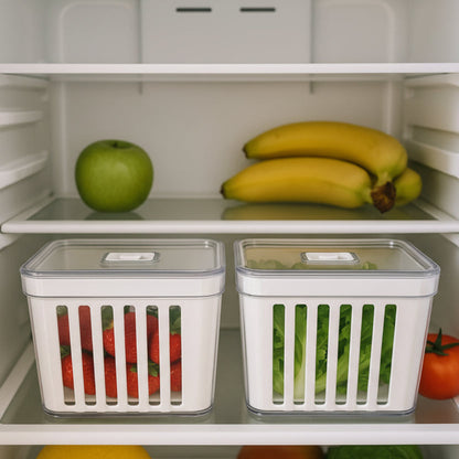 FreshKeep Organizador Multiuso de Geladeira com Tampa 3,8 Litros