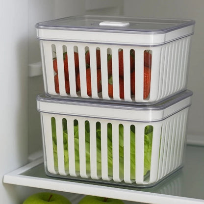 FreshKeep Organizador Multiuso de Geladeira com Tampa 3,8 Litros