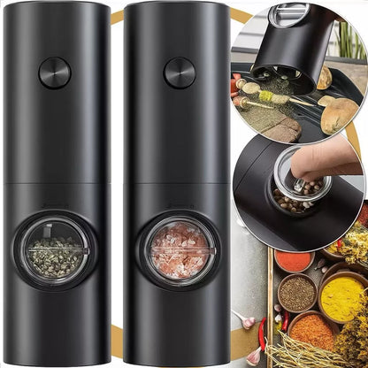ChefGrind™ – Moedor Elétrico de Sal e Pimenta com Ajuste de Moagem - Mōva Decor