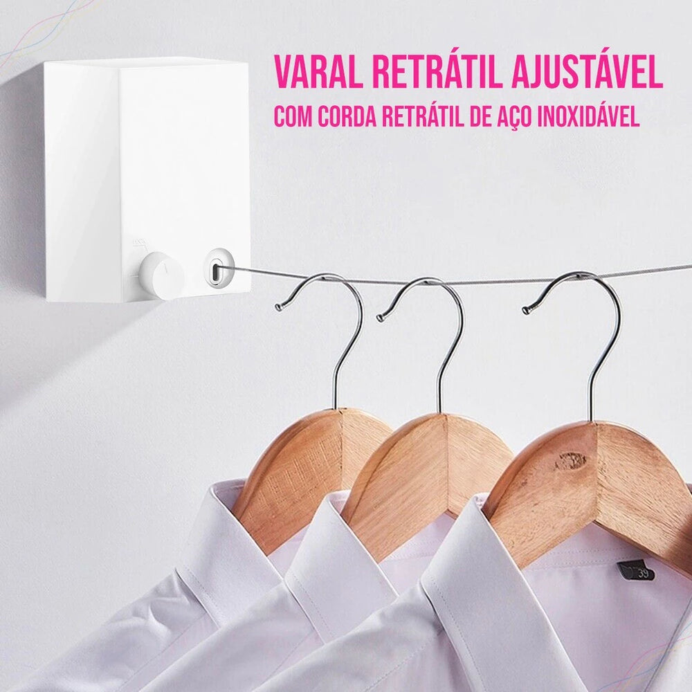 RetractLine™ Varal Retrátil - Mōva Decor — referência de uso no ambiente | Mova Decor