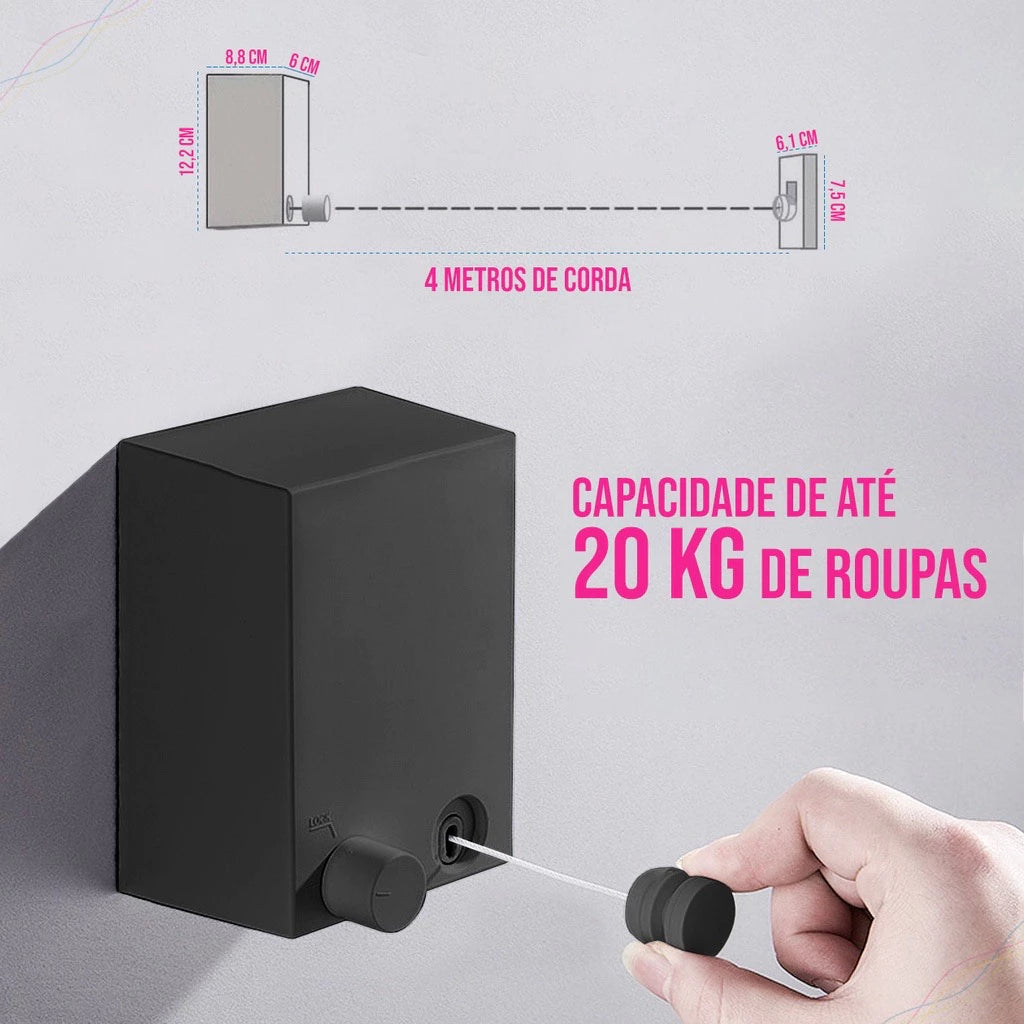 RetractLine™ Varal Retrátil - Mōva Decor