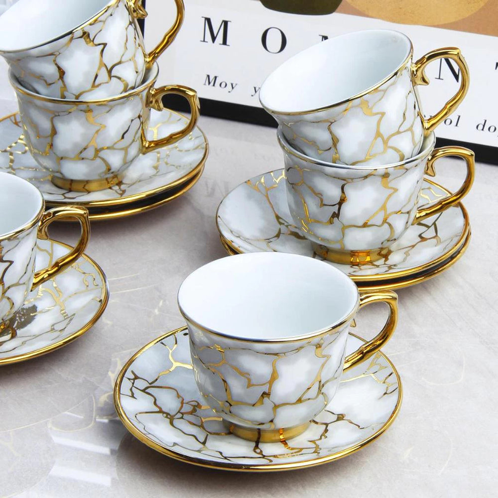 Xícaras de Café em Porcelana - 12 Peças — referência de uso no ambiente | Mova Decor