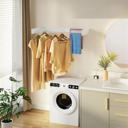 Varal Retrátil Dobrável de Parede MagicLine – Compacto e Inteligente - Mōva Decor