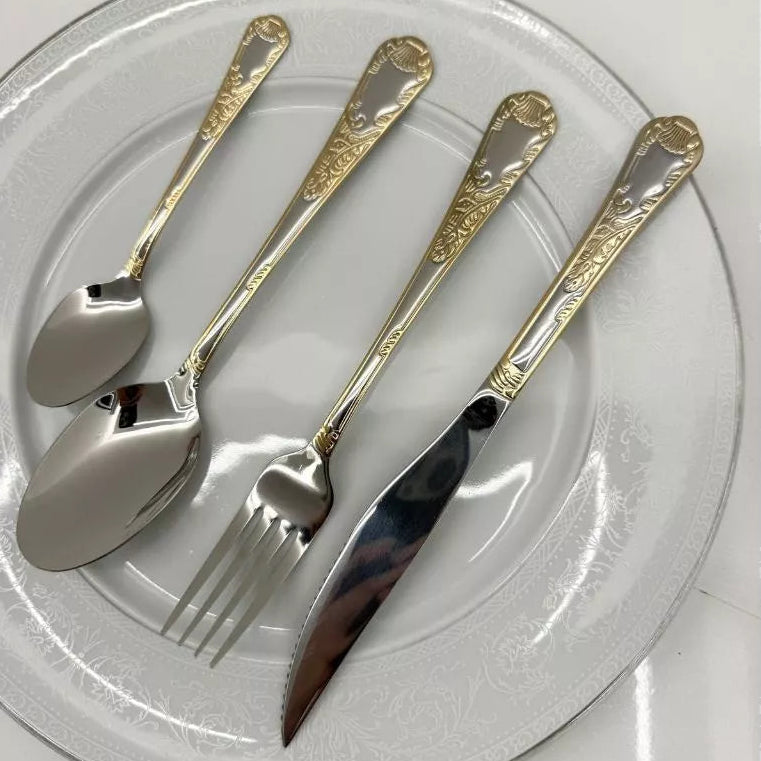 Maison Royale™ – Coleção de Talheres Premium - 24 Peças