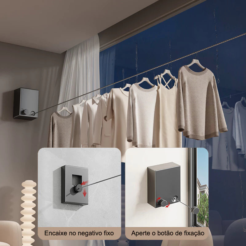 RetractLine™ Varal Retrátil - Mōva Decor