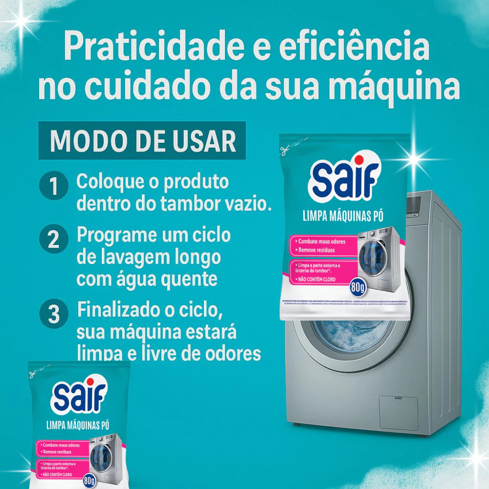 Limpa Máquina de Lavar Roupa Saif - Mōva Decor