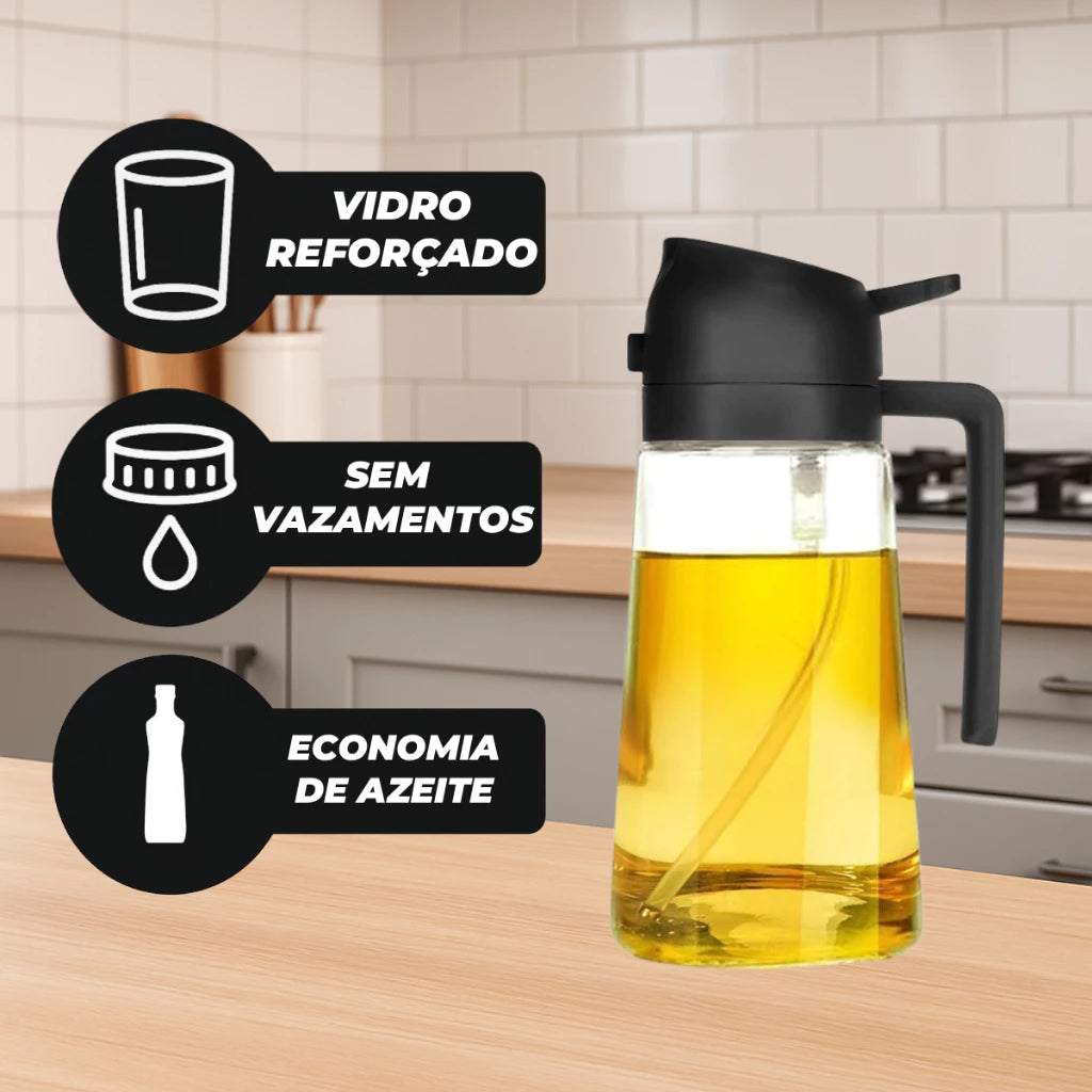 COMPRE 1 e LEVE 2 - ChefSpray™ – Galheteiro Spray 2 em 1 para Azeite e Vinagre 470ml
