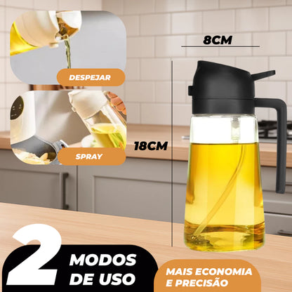 COMPRE 1 e LEVE 2 - ChefSpray™ – Galheteiro Spray 2 em 1 para Azeite e Vinagre 470ml