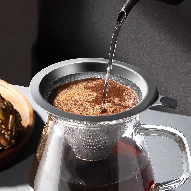 Coador De Café Inox 103 Premium - Com Pegador em Silicone - Mōva Decor