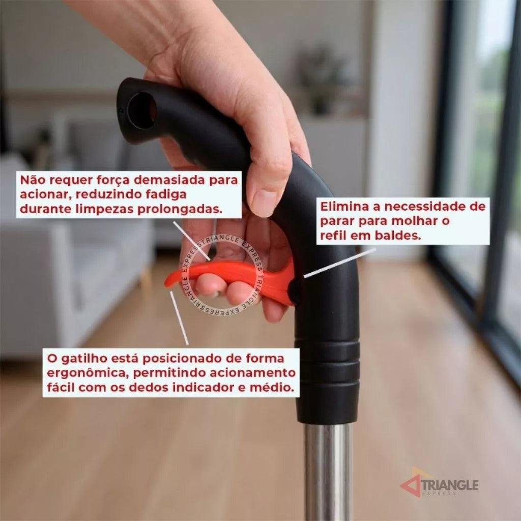 FlexMop™ Spray Mop Rotativo 360° - Mōva Decor