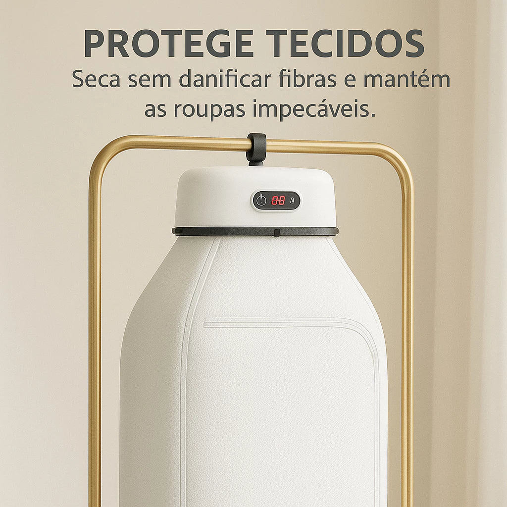 Secador de Roupas Portátil com Temporizador – Compacto, Eficiente e Fácil de Usar