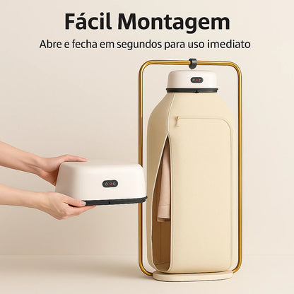 Secador de Roupas Portátil com Temporizador – Compacto, Eficiente e Fácil de Usar