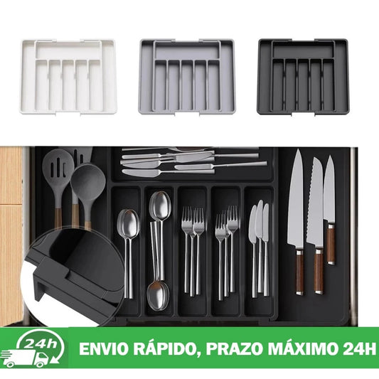 OrgaChef™ – Organizador de Gavetas Extensível para Talheres e Utensílios - Mōva Decor