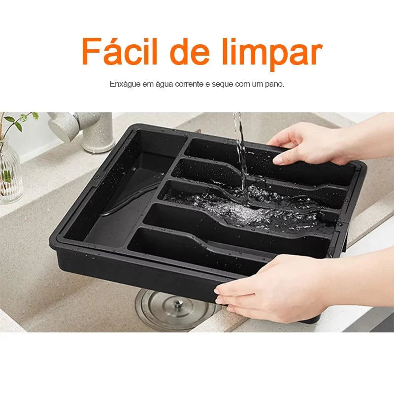OrgaChef™ – Organizador de Gavetas Extensível para Talheres e Utensílios - Mōva Decor
