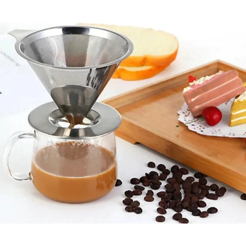 Coador De Café Inox 103 Premium - Com Pegador em Silicone - Mōva Decor