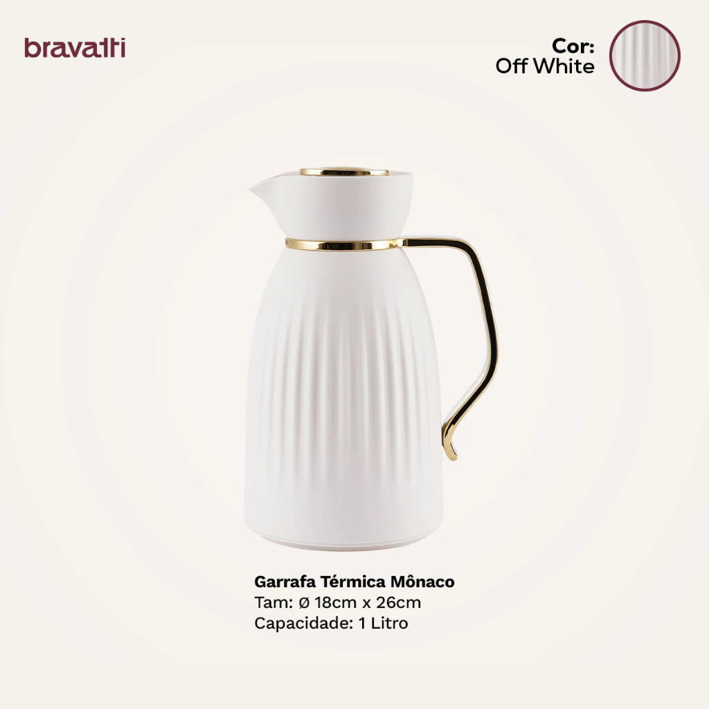 Garrafa Térmica Mônaco 1L Premium FastClick – Bravatti