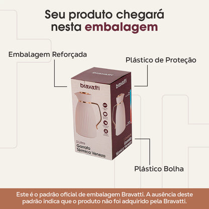 Garrafa Térmica Mônaco 1L Premium FastClick – Bravatti