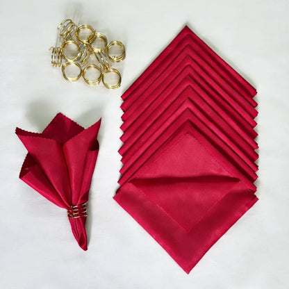 Kit Guardanapos Toscana com Anéis Dourados — composição / escala visual | Mova Decor