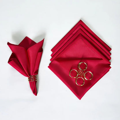 Kit Guardanapos Toscana com Anéis Dourados — composição / escala visual | Mova Decor
