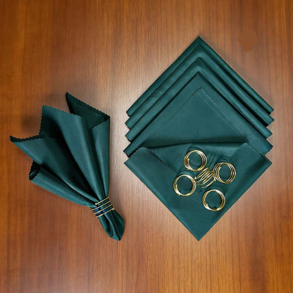 Kit Guardanapos Toscana com Anéis Dourados — composição / escala visual | Mova Decor