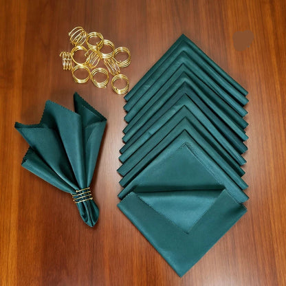 Kit Guardanapos Toscana com Anéis Dourados — composição / escala visual | Mova Decor