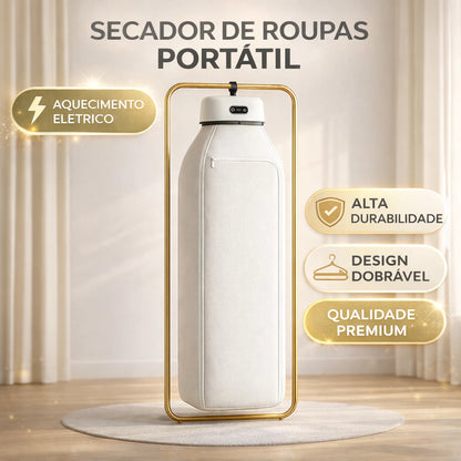 Secador de Roupas Portátil com Temporizador – Compacto, Eficiente e Fácil de Usar