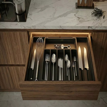 OrgaChef™ – Organizador de Gavetas Extensível para Talheres e Utensílios - Mōva Decor