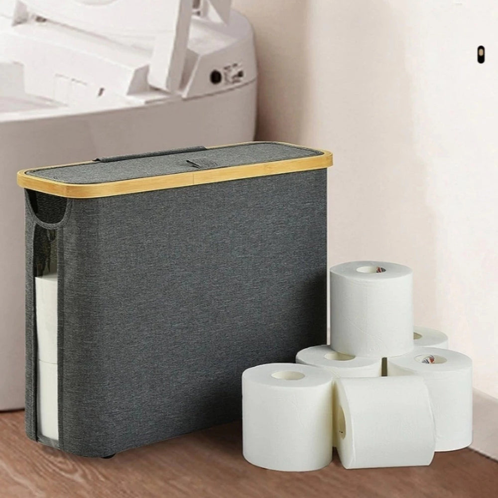 Cesto para Papel Higiênico com Tampa | Mōva Decor — detalhe do acabamento | Mova Decor