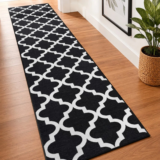 Tapete Passadeira Antiderrapante Jacquard Mōva — vista principal do produto | Mova Decor