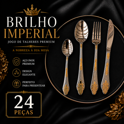 Monaco Classic – Faqueiro Premium 24 Peças - Mōva Decor