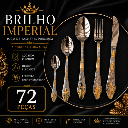 Brilho Imperial™ – Jogo de Talheres Premium | Mōva Decor