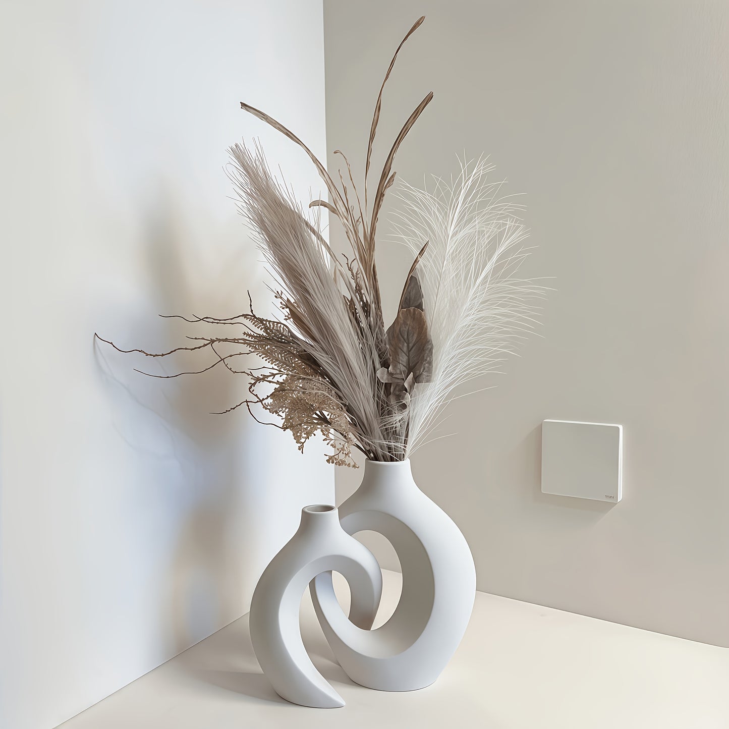 Conjunto de Vasos de Arte Branca - Mōva Decor