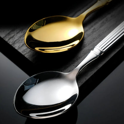 Roman Royale™ – Faqueiro Premium Coluna Romana em Aço Inoxidável 5 Peças