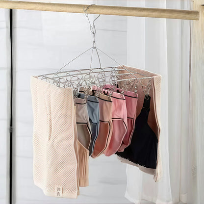 Mōva AirClip™ – Varal Inteligente Inox com Prendedores para Roupas Íntimas