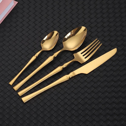 Élégance D’Or – Faqueiro Premium 24 Peças - Mōva Decor